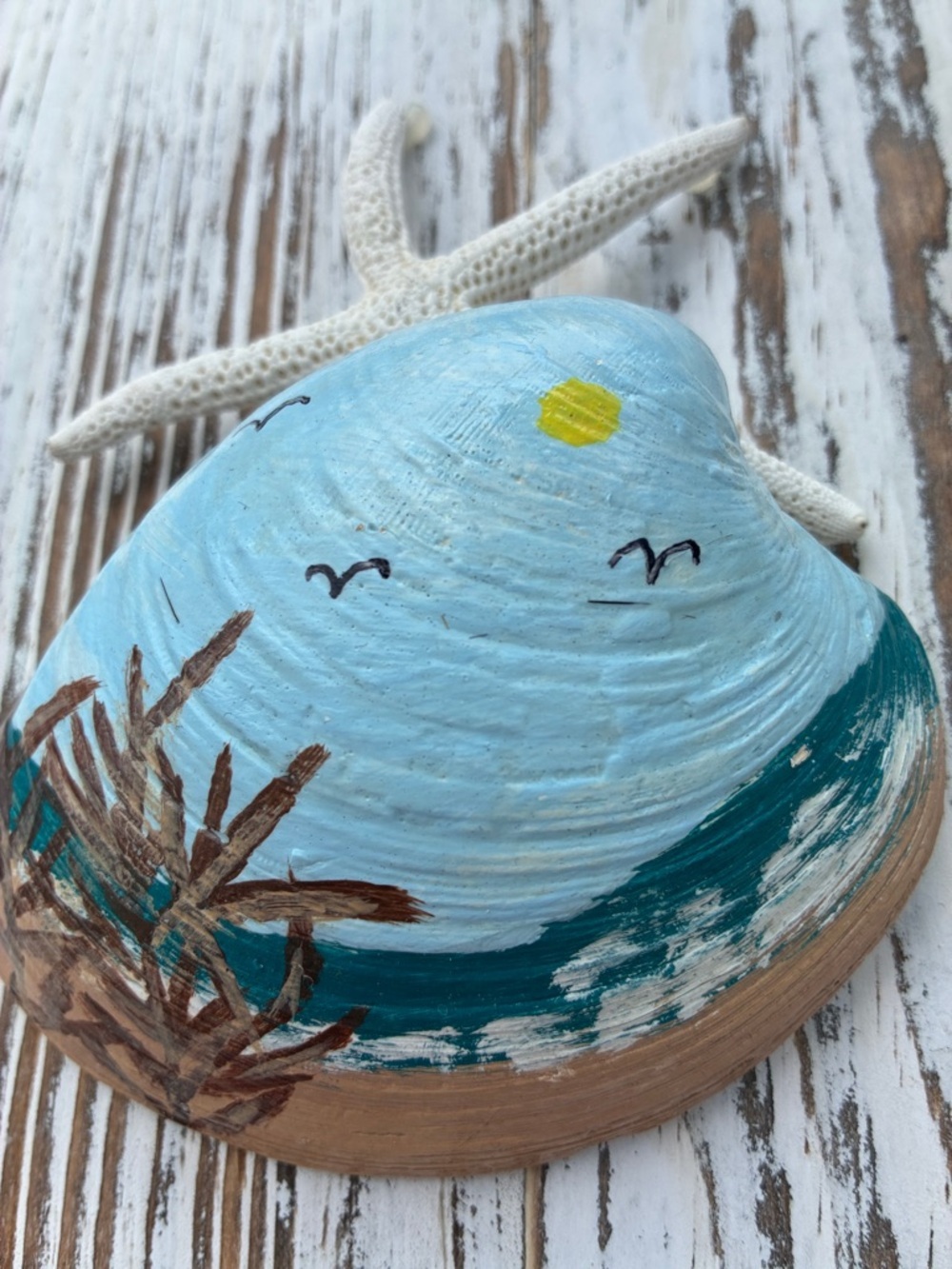 Hand Painted Coastal Scene